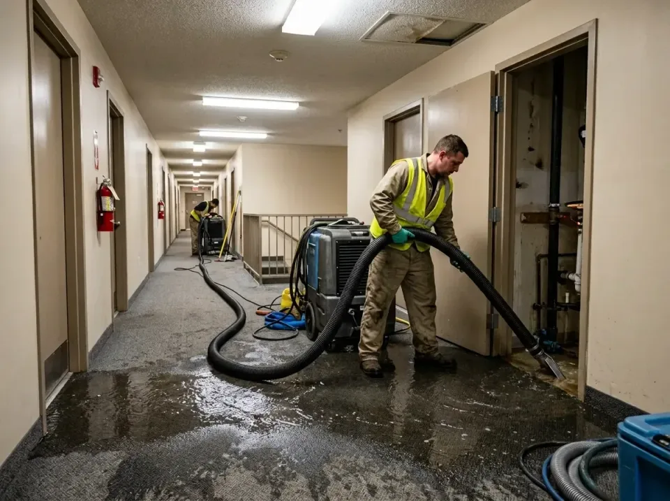 multi-unit-apartment-hallway-f-005 — frequently asked questions, Emergency Burst Pipe Water Extraction & Removal in Melody H…